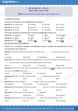 Đề số 6 - Đề kiểm tra học kì 1 - Tiếng Anh 11 mới